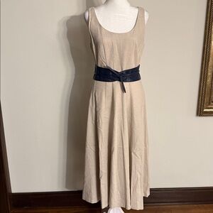 Donna Karan Cream Fabric with Black Label